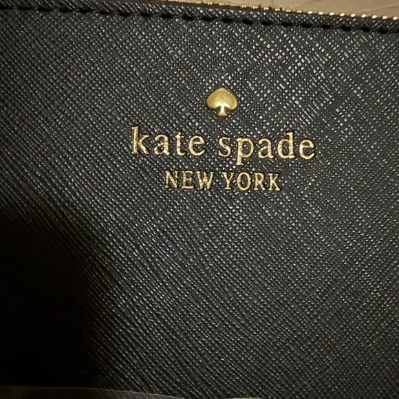kate spade Black Saffiano Zip Wristlet with Gold Logo - Picture 6 of 6